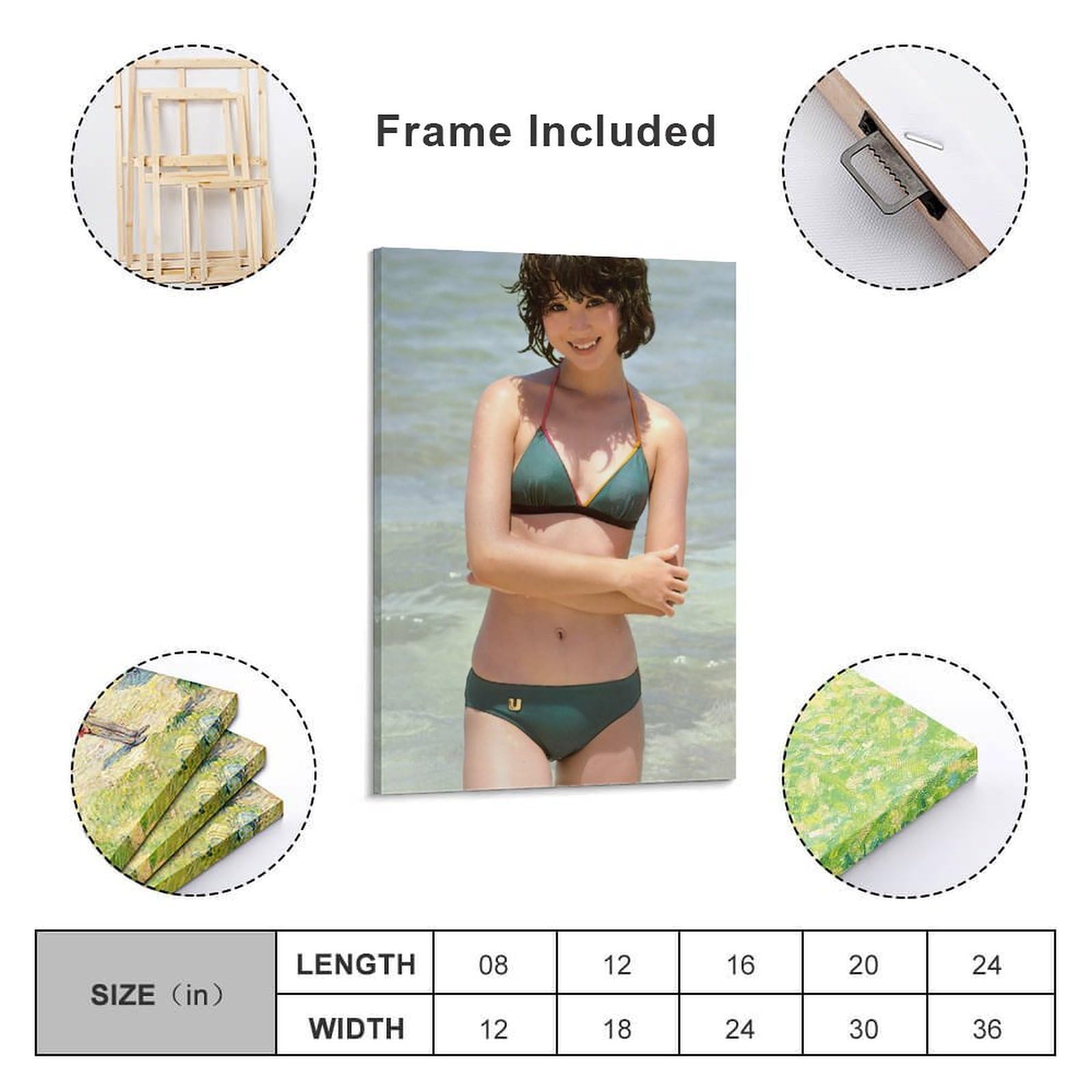 アクリル絵画 水着の女性　一点もの　幻想的 Amazon.co.jp: 松田聖子グラビア水着画像集女優・歌手・アイドル117
